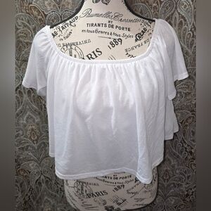White Off-Shoulder Women's Top